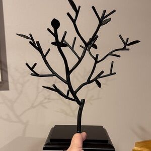 Black Metal Tree Sculpture